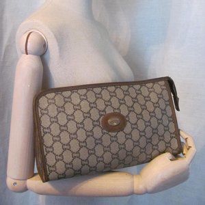GUCCI Plus Vintage Toiletries Makeup Pouch Clutch Bag